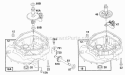 Sump Base Assemblies Diagram and Parts List for 121802-0444-01  Briggs and Stratton Engine